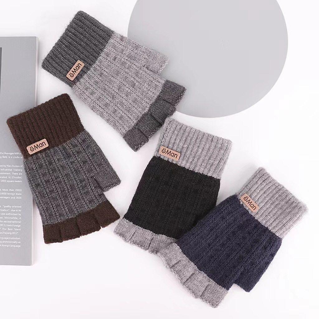 秋冬季半指手套男士冬天保暖加绒加厚针织毛线学生写字办公骑行女,淘宝优惠券,粉丝福利购,淘宝优惠卷