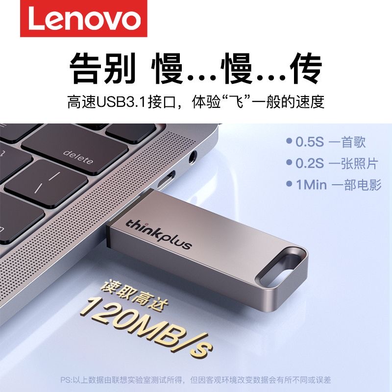 联想u盘1t正品外接电脑大容量外置thinkplus移动∪盘 非硬盘512g - 图0