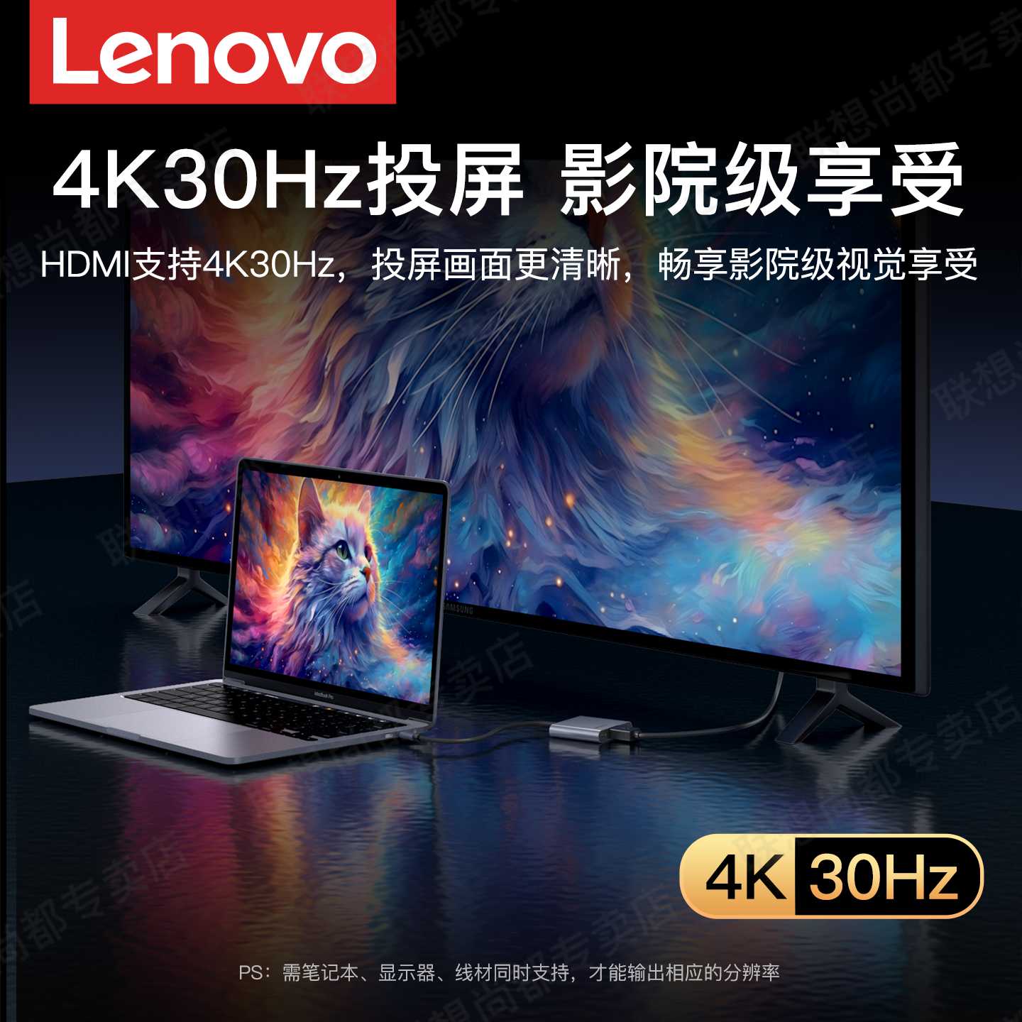 联想typec拓展坞笔记本电脑MacBook拓展坞多功能接口转换器适用ipad苹果macmini小新华为手机台式hdmi扩展坞 - 图0