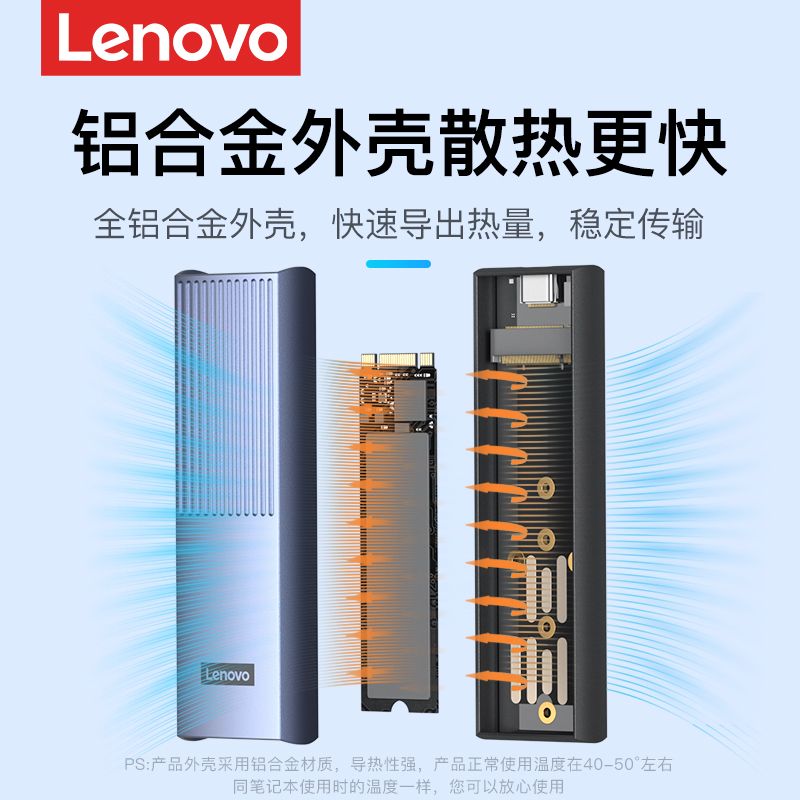 联想nvme m2固态移动硬盘盒通用笔记本电脑SSD外接sata外置读取器 - 图2