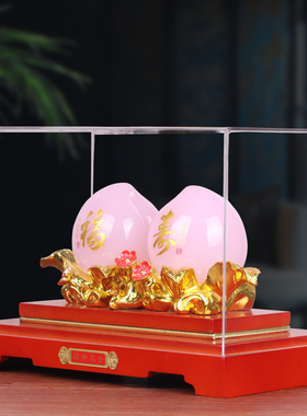 森木桐琉璃玉寿桃祝寿礼盒包装