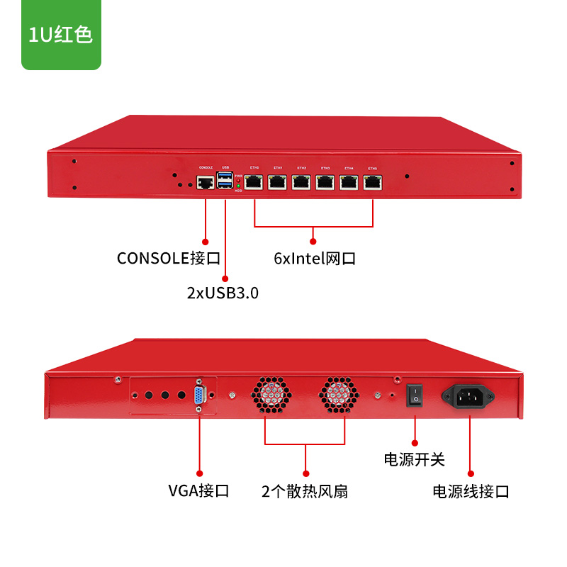 爱快软路由J4125赛扬四核6网口1U机架式工控机防火墙N5105服务器11代多网2.5G主机centos Pfsense linux - 图2