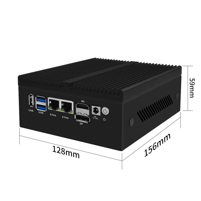 倍控H10软路由迷你电脑12代四核N100 N150 2.5G网卡10G双光口SFP 12V19V24V宽压爱快ROS嵌入式无风扇工控机