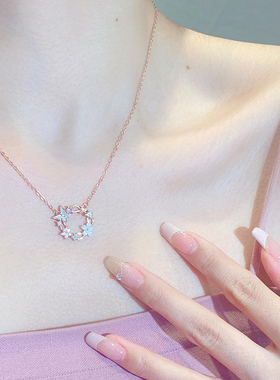 你若盛开~蝴蝶自来幸运花环项链