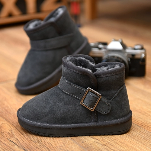 Зимние детские туфли для мальчиков, короткие сапоги, утепленные нескользящие ботинки, коллекция 2022, подходит для подростков