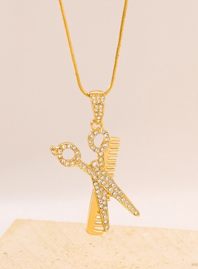 欧美ins小众个性设计镶钻吊坠锁