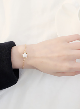 手作饰品天然石松石水滴珠子手链日韩国风甜美女生闺蜜旅游礼物