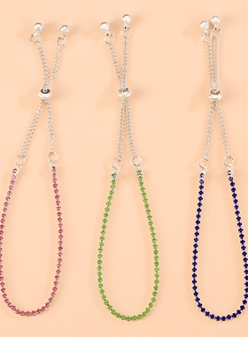 时尚简约爪镶水钻手链可调节女款