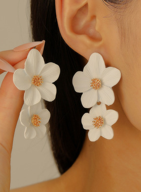 跨境外贸爆款新中式风国潮大花项