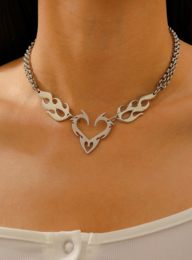 跨境外贸迷你银心项链照片盒子项