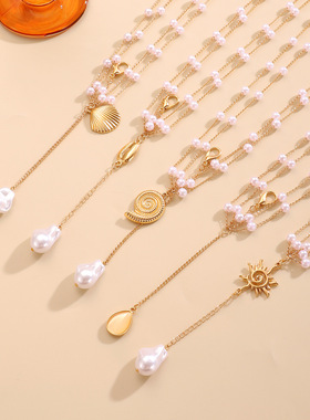 胸链外穿珍珠身体链女款高级感配