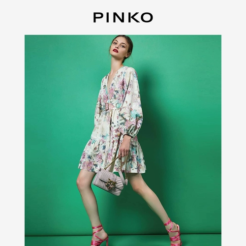 Pinko xioxiangfeng Girm Girm Lamb Skin Skin Ploum Plouds Crossbody Laked Diamond Decoration ласточка птица Bird Ban Guanqi искренние