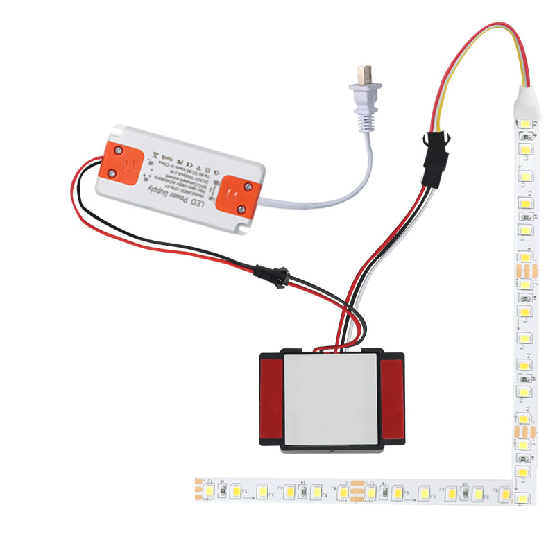 单键触摸开关低压12V调光调色温智能化妆卫浴室镜子灯带控制开关 - 图3