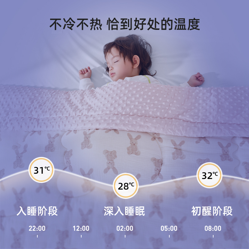 婴儿被子秋冬季加厚可机洗儿童幼儿园盖毯被芯四季通用宝宝豆豆被
