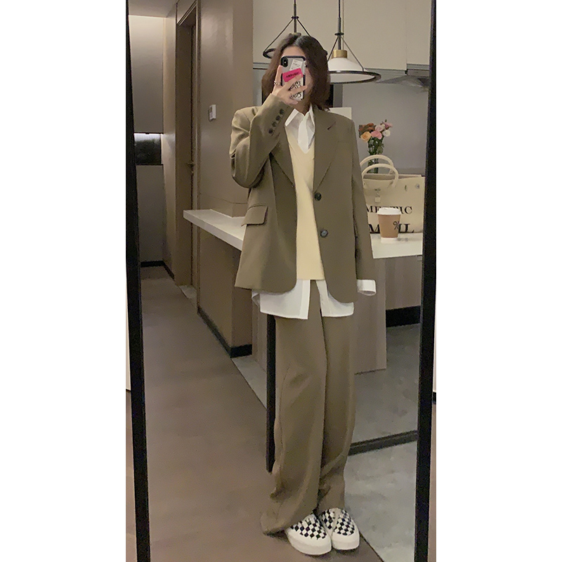 西裝外套女小個子2023春裝新款高級感炸街休閑白色西服上衣春秋_佩茄旗艦店_女裝_女士精品