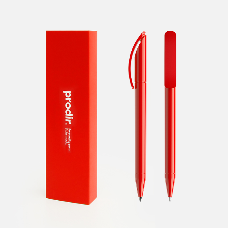 瑞士进口红色签字笔笔芯0.5 子弹头红色笔芯中性笔按动式prodir中性笔高颜值红笔学生老师教师批改专用笔礼物