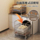 Dirty clothes basket household wheeled two-layer dirty clothes storage basket high-looking large-capacity laundry basket multi-functional storage rack