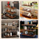 Foldable desktop figure cup holder storage rack