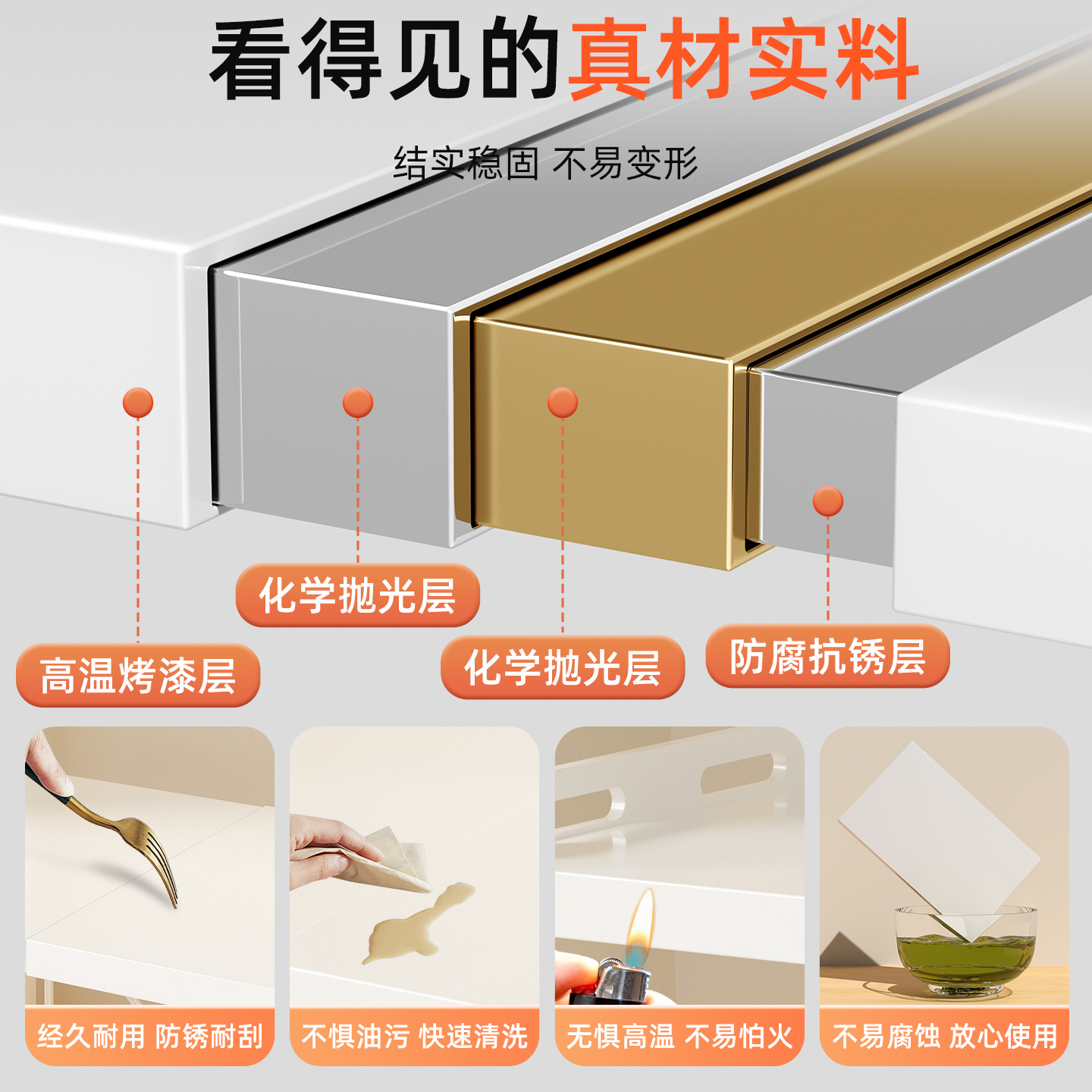 电饭煲置物架多功能微波炉架子可伸缩台面厨房电器多层碳钢收纳架 - 图3