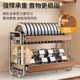 Medieval style large capacity stainless steel dish storage rack