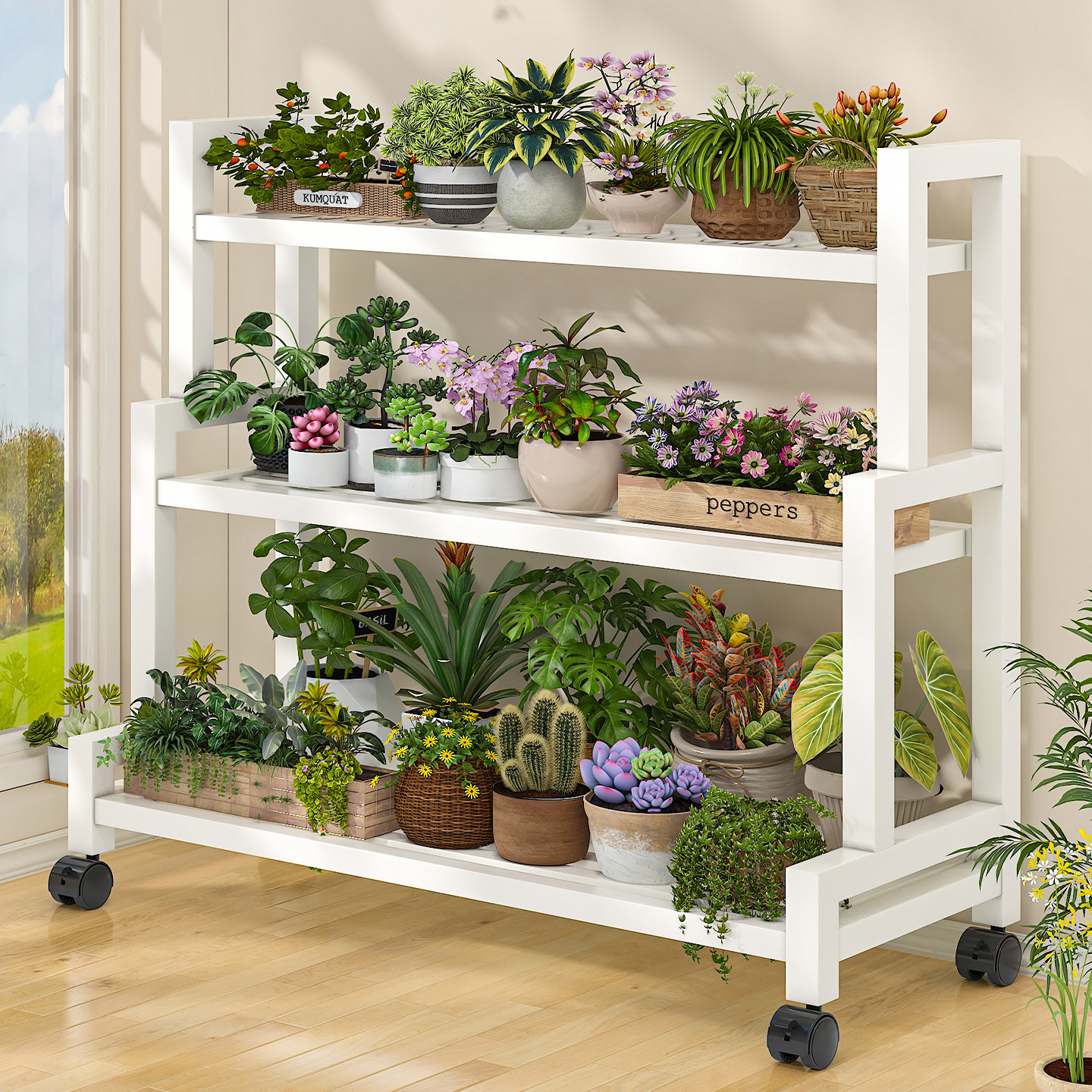 阳台花盆置物架落地式多层阶梯式多肉花架绿植展示架植物托架挂架,淘宝优惠券,粉丝福利购,淘宝优惠卷