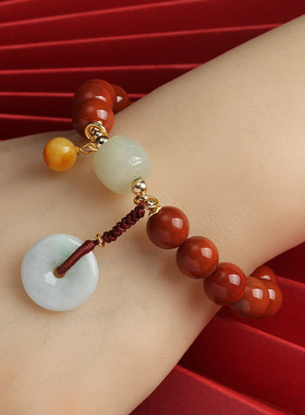 原创天然单圈川料南红玛瑙翡翠