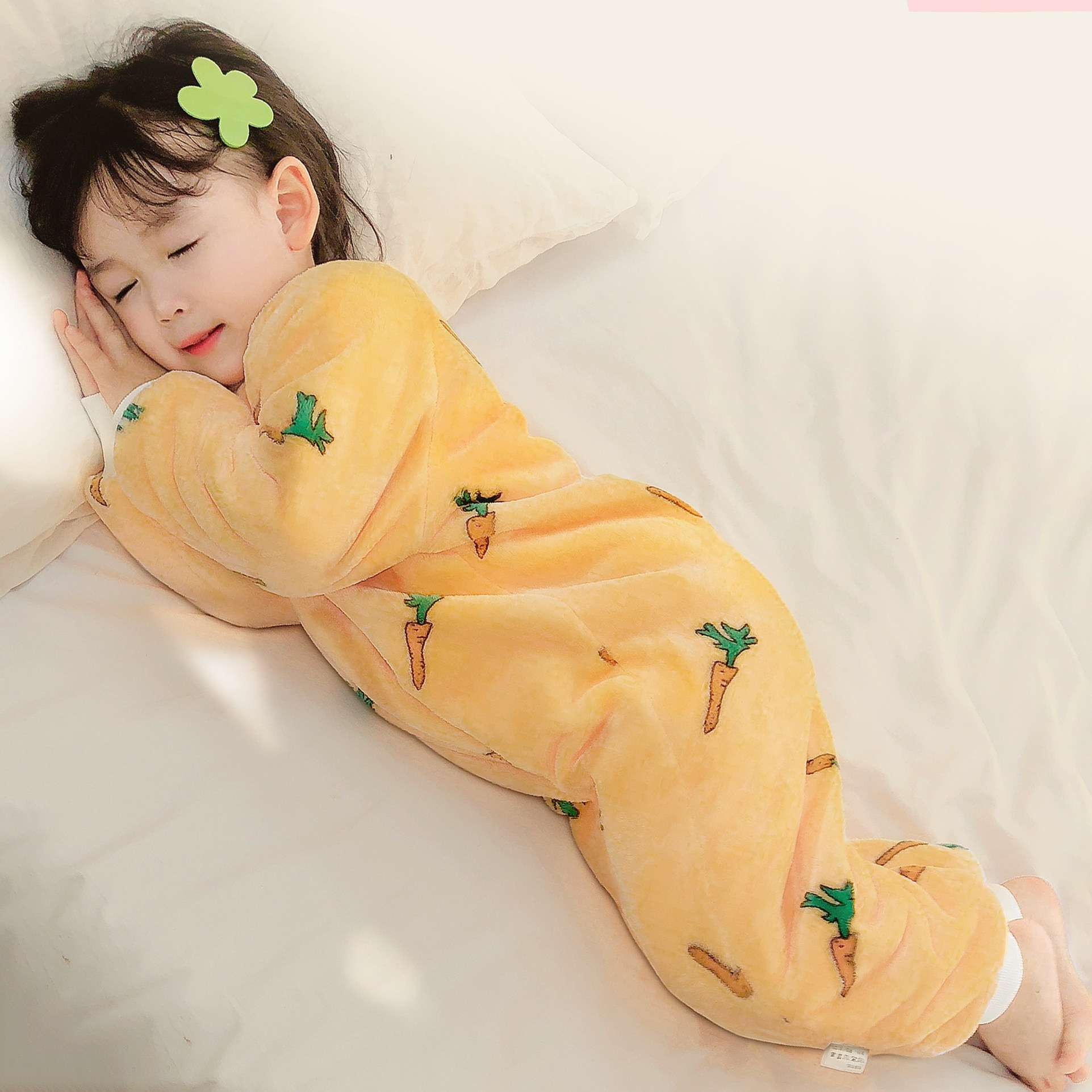 儿童连体睡衣宝宝秋冬季加绒加厚法兰绒家居服珊瑚绒婴儿防踢睡袋,淘宝优惠券,粉丝福利购,淘宝优惠卷