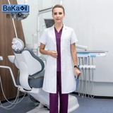芭卡薇尔 Элитный белый халат, униформа врача для работы, короткий рукав