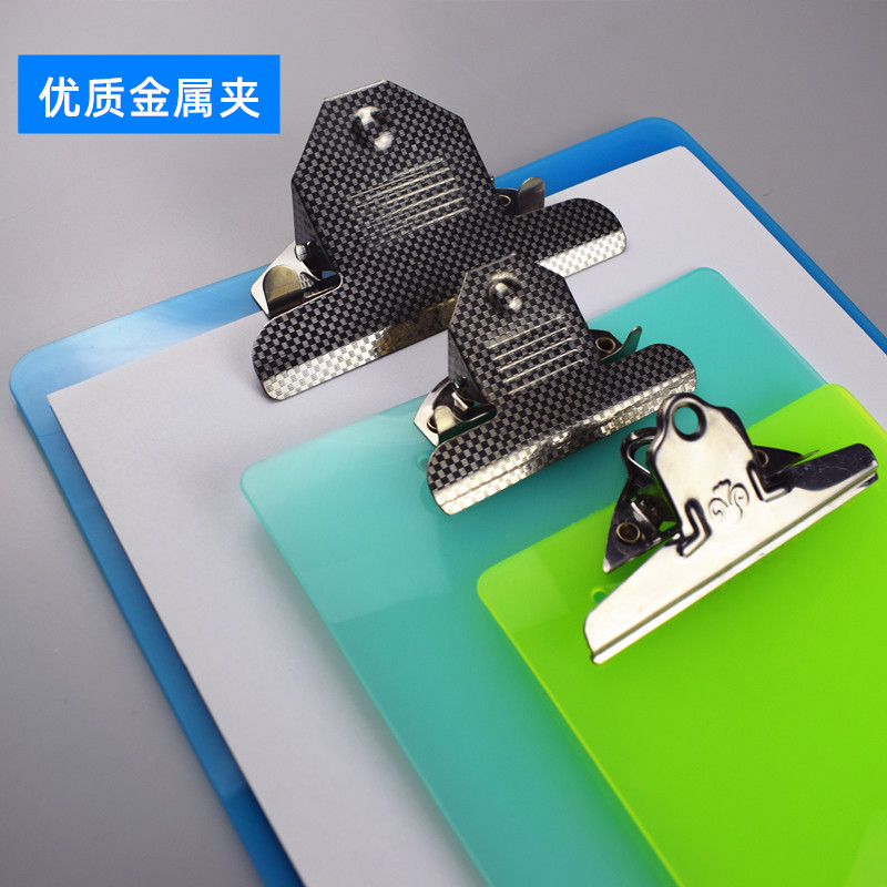随心发A4蝴蝶板夹文具半透明文件夹B5夹板学生彩色写字板夹A5蓝书写垫板办公用品A6菜单夹点菜PP可悬挂资料夹_虎窝淘