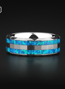 MOKANI轻奢澳宝钨金男士戒指