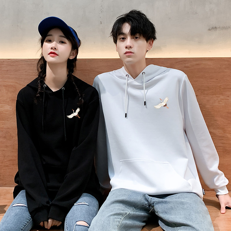 情侣装秋装法式气质情侣秋季卫衣 月牙色卫衣/绒衫