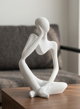 现代简约抽象人物雕塑摆件