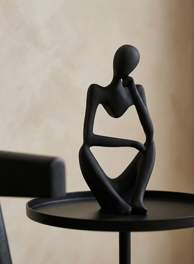 创意简约黑色抽象人物摆件