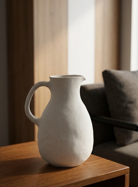 简约哑光陶瓷水壶客厅茶具摆件