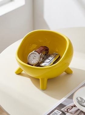 创意陶瓷水果碗收纳盒摆件