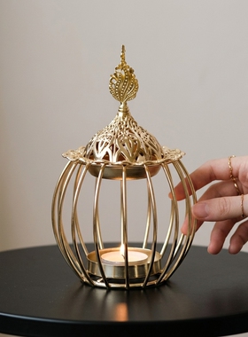 金属镂空鸟笼造型装饰摆件