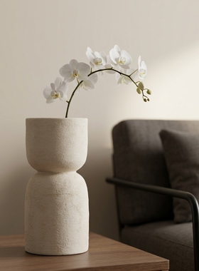 简约白色陶瓷花瓶桌面装饰摆件
