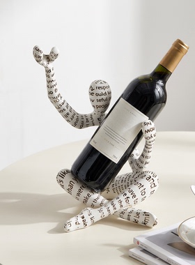 轻奢创意人形树脂红酒架摆件