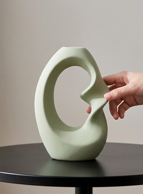 简约抽象几何绿色家居装饰摆件