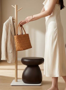 现代简约木质蘑菇造型装饰摆件