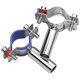 304 stainless steel pipe bracket water pipe fixing extended pipe pipe clamping round pipe welding clamping clamping PVC