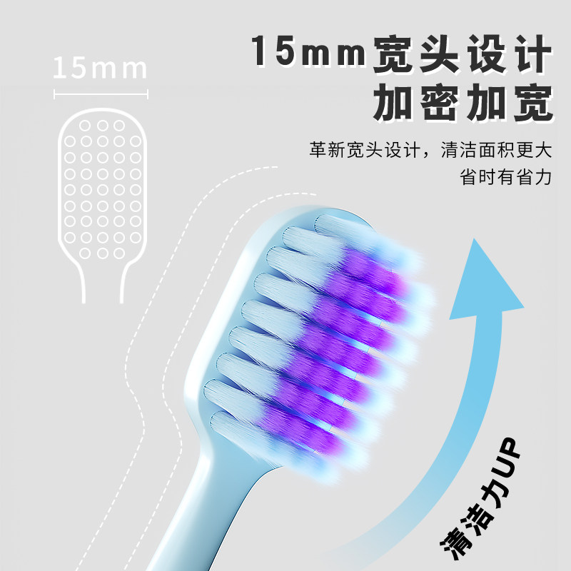 沐暄冰淇淋简约系软毛牙刷护龈宽头 沐暄牙刷/口腔清洁工具