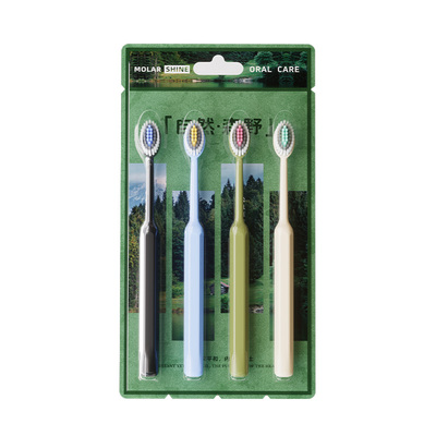 成人罗马柱软毛护龈牙刷4支装