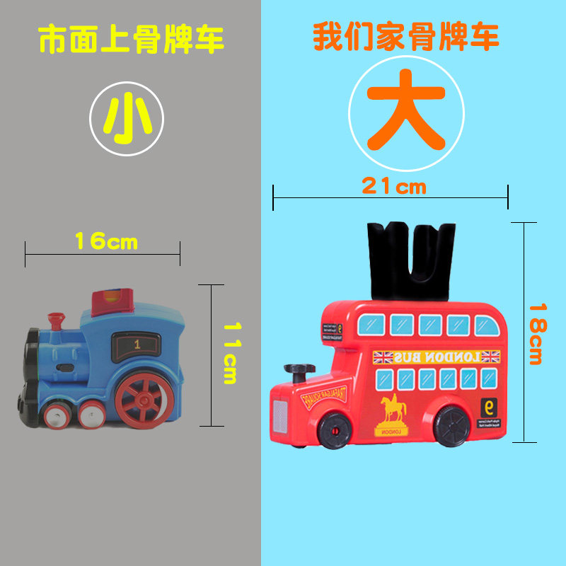 儿童电动多米诺骨牌大号积木小火车 境禾母婴多米诺骨牌
