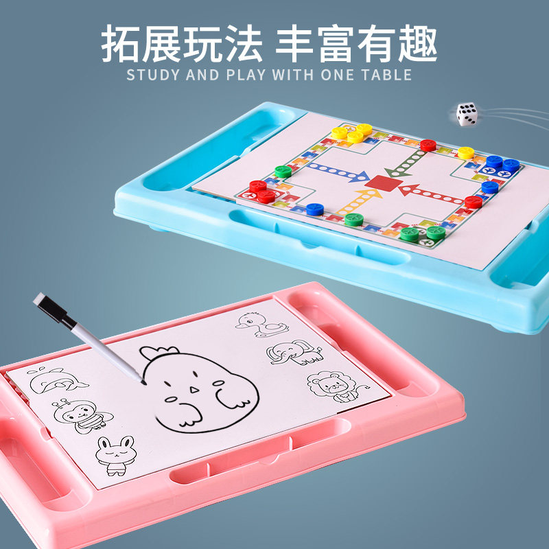 大颗粒积木桌多功能玩具桌游戏桌椅 宏腾玩具建构/拼插积木