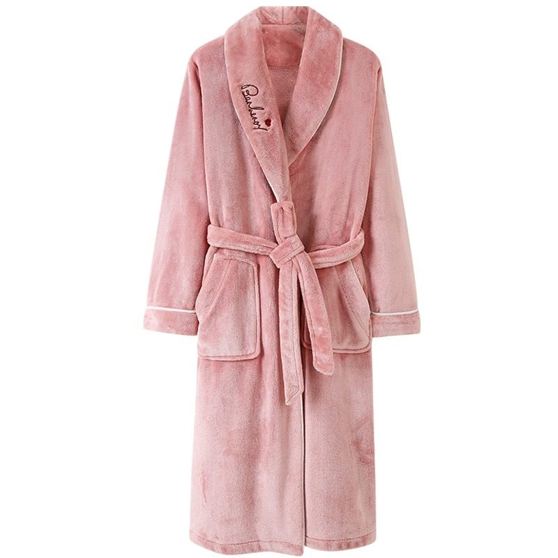 睡袍女士冬季加厚法兰绒长款睡衣秋冬款居家可外穿保暖大码浴袍,淘宝优惠券,粉丝福利购,淘宝优惠卷