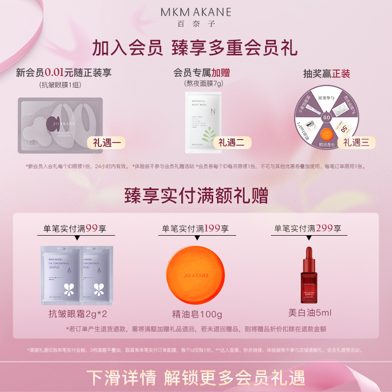 MKMAKANE百奈子a醇眼霜眼部抗皱精华淡化细纹提拉紧致眼纹易吸收