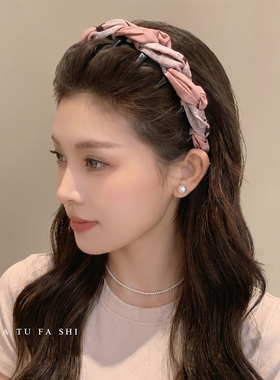 韩系轻奢高级感美拉德发箍女