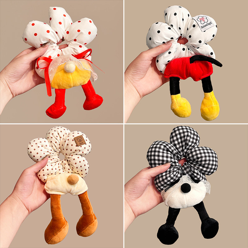 米奇屁屁花朵大肠发圈女高级感丸子头盘发器可爱立体公仔头绳发饰,淘宝优惠券,粉丝福利购,淘宝优惠卷