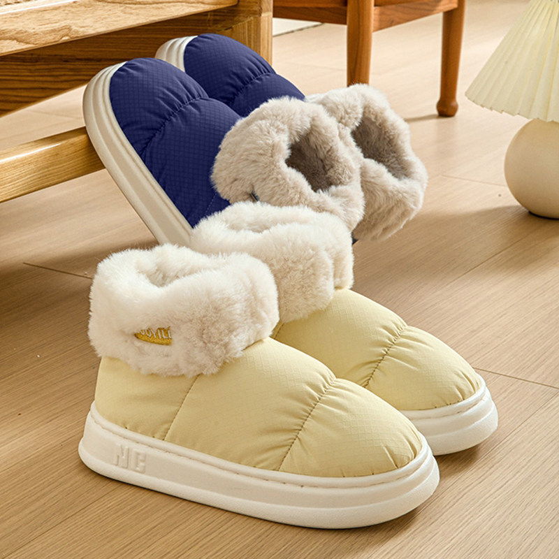 包跟棉拖鞋女秋冬室内居家2025新款防水厚底情侣高帮雪地靴男外穿,淘宝优惠券,粉丝福利购,淘宝优惠卷